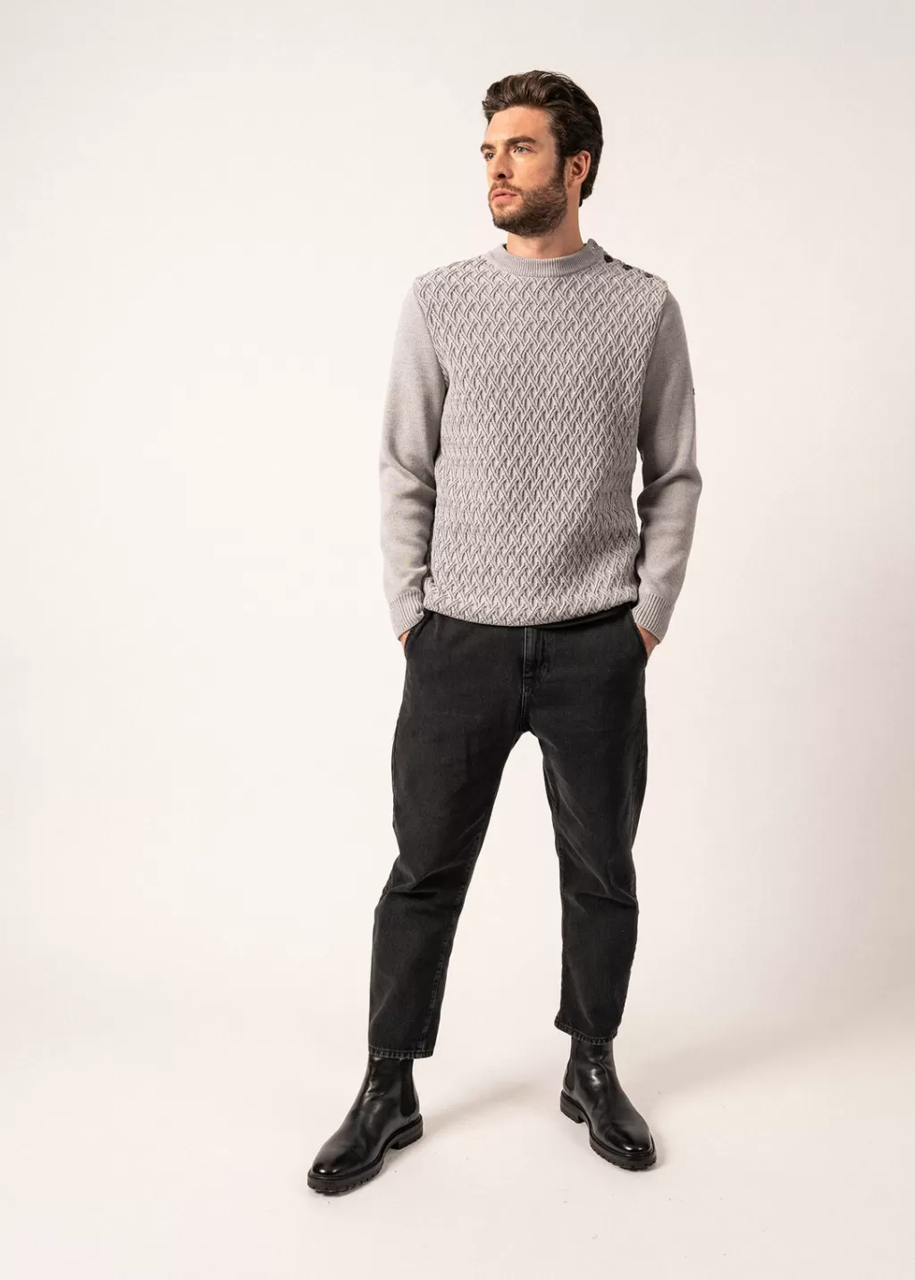 Store Saint James Moirans Wool Sailor Jumper Perlechine