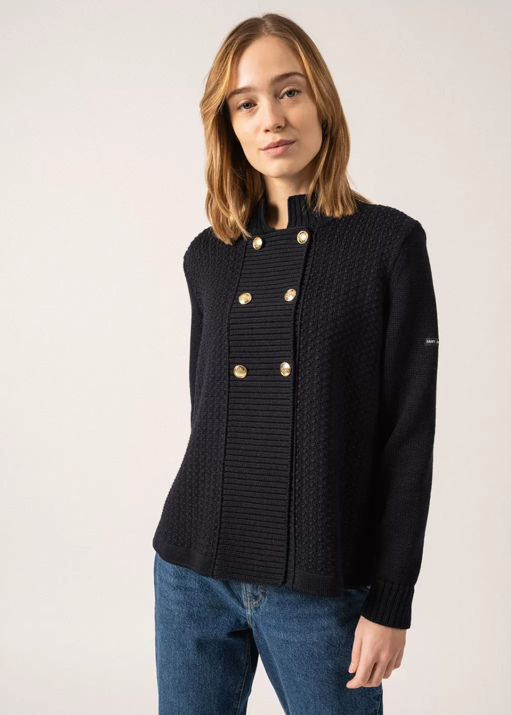 Best Saint James Méribel Fancy Knit Jacket Navy