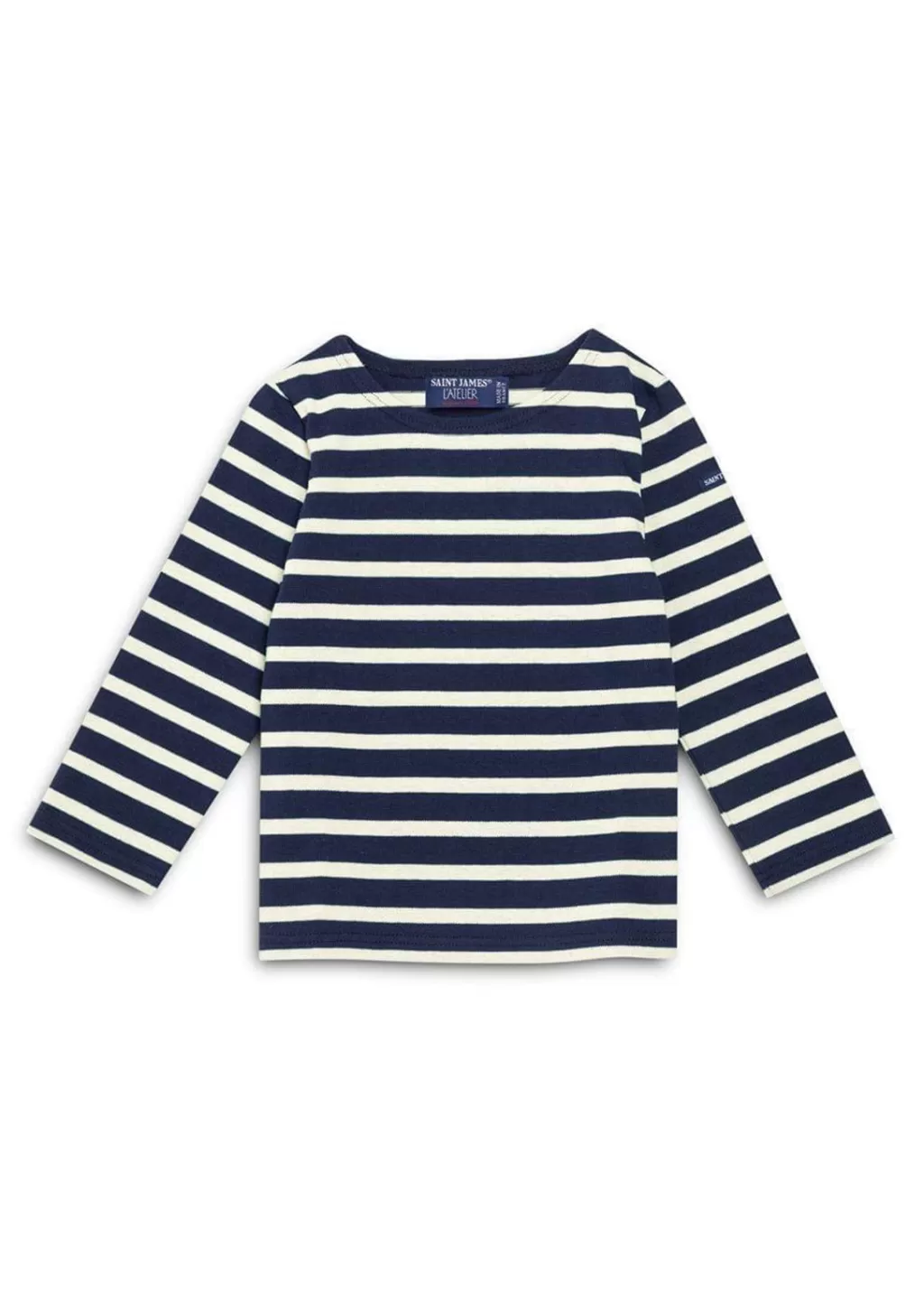 Shop Saint James Méridien striped sailor shirt Marine/ecru