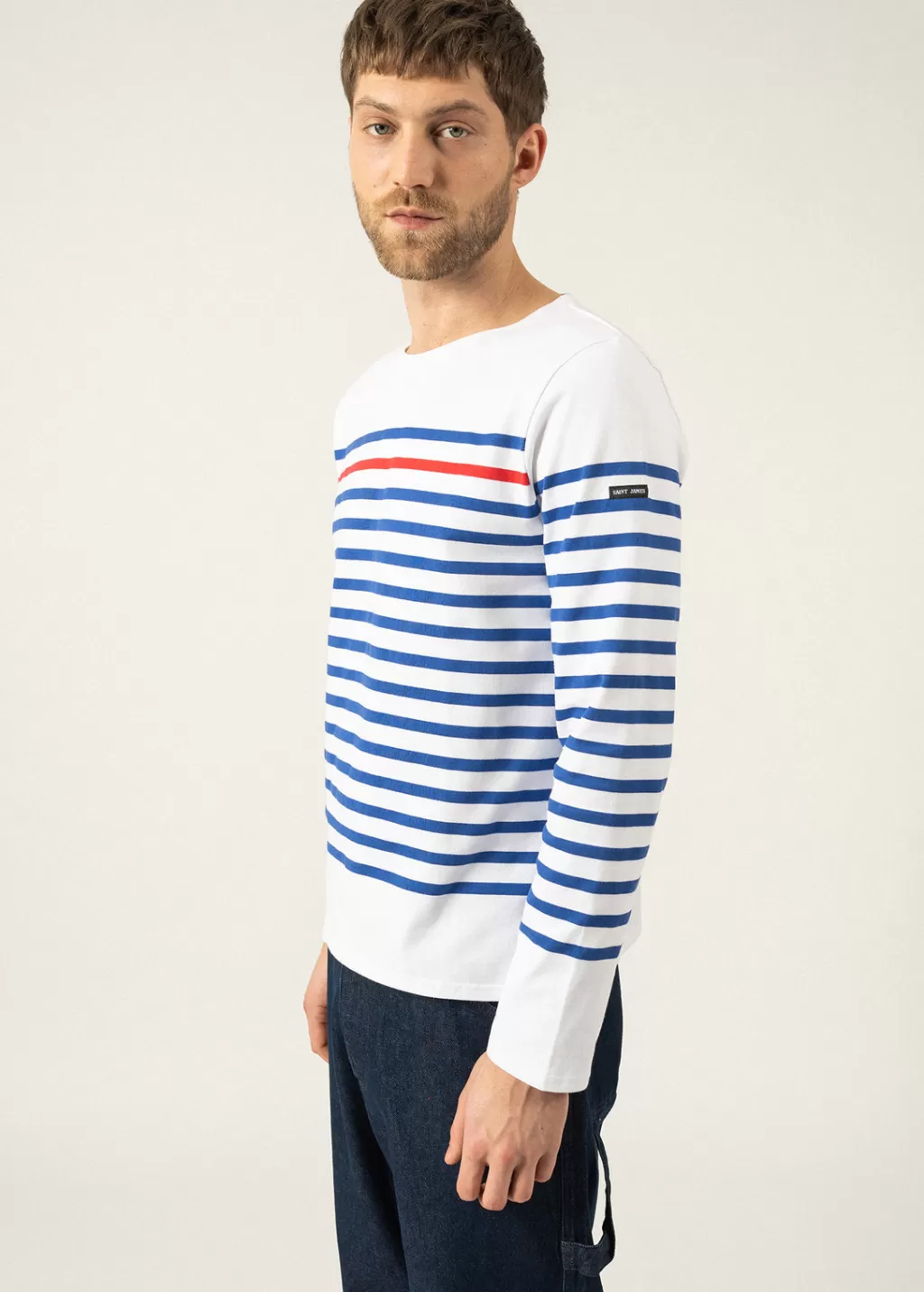 Outlet Saint James Naval authentic striped sailor shirt Neige/gitane/tulipe