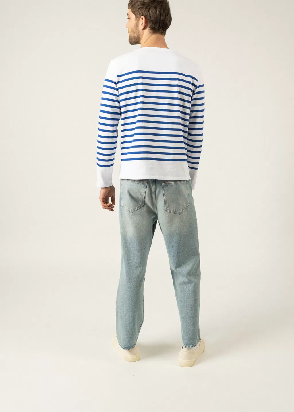 Best Saint James Naval authentic striped sailor shirt Neige/gitane