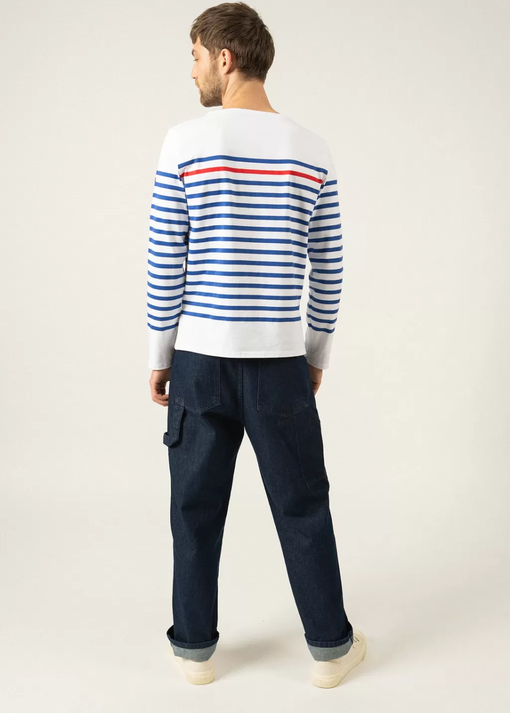 Outlet Saint James Naval authentic striped sailor shirt Neige/gitane/tulipe