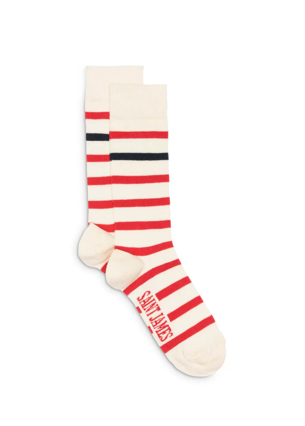 Shop Saint James Naval striped socks Ecume/tulipe/marine