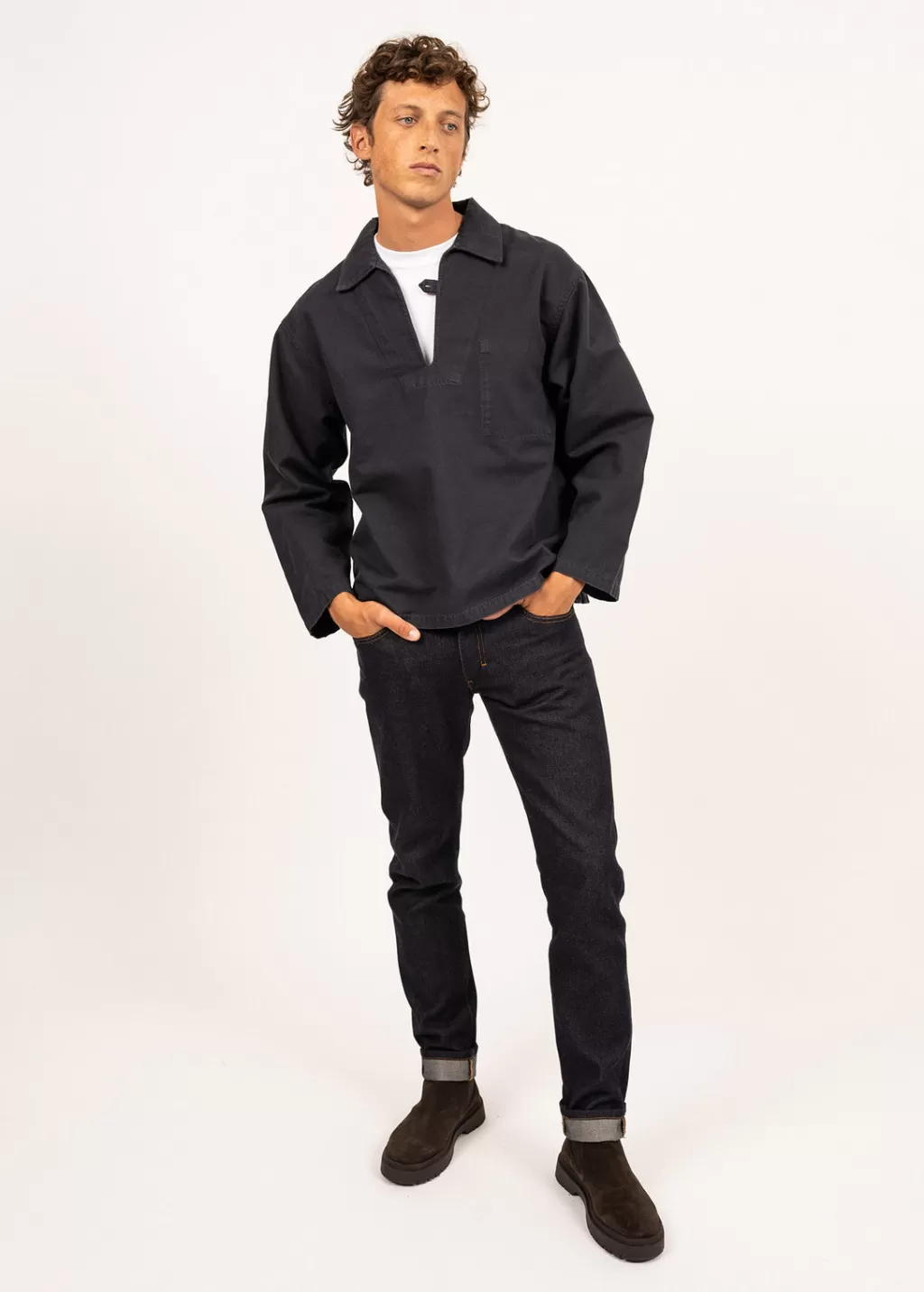 Clearance Saint James Nemo authentic sailor smock Marine