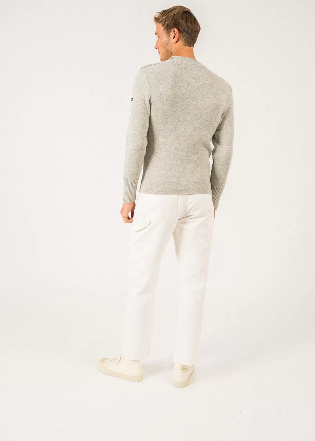 Store Saint James Paris plain sailor jumper Grisclair/ecru