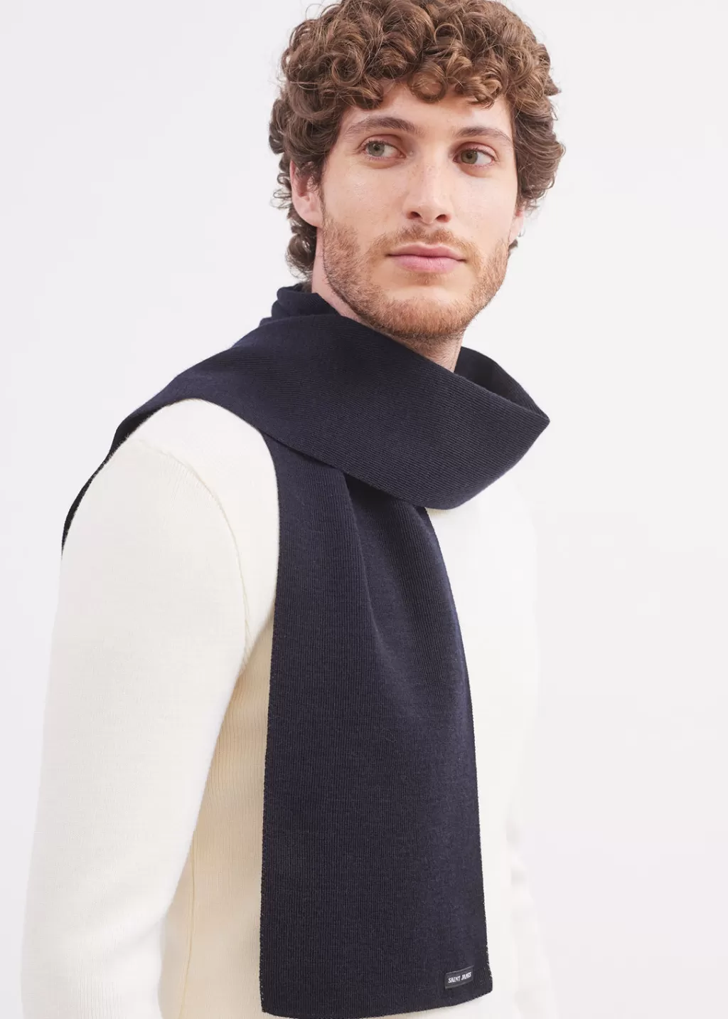 Hot Saint James Plain scarf Navy