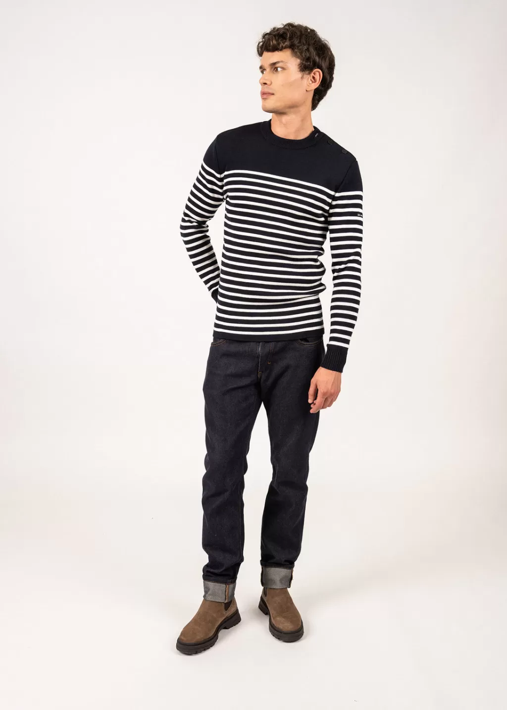 Store Saint James Rochefort striped sailor jumper Navy/ecume