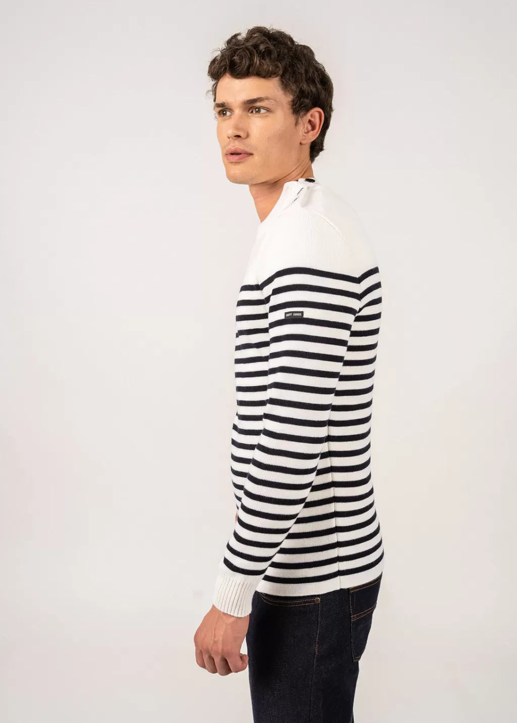 Best Saint James Rochefort striped sailor jumper Ecume/navy