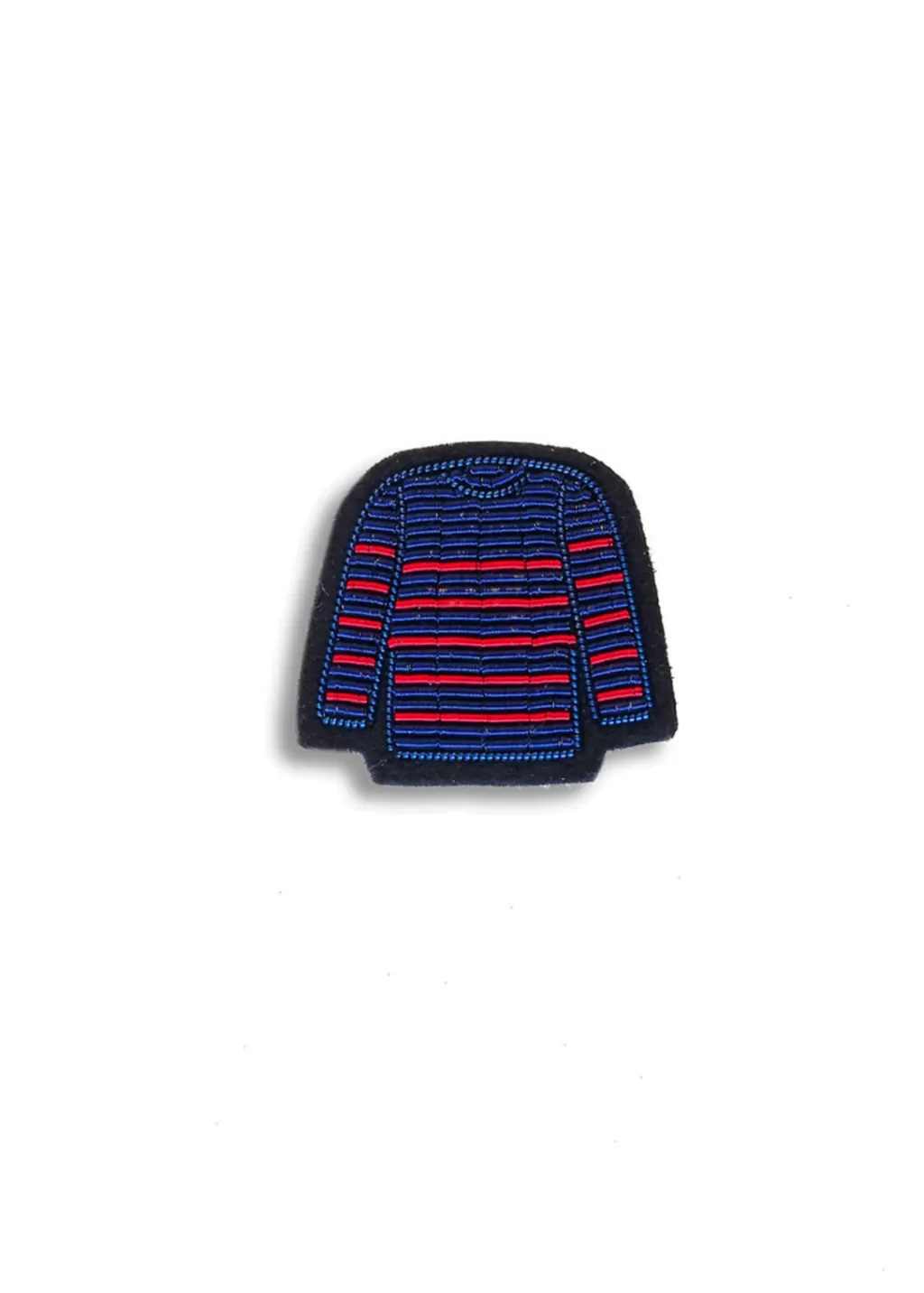 Cheap Saint James Sailor striped shirt embroidered brooch Bleu/rouge