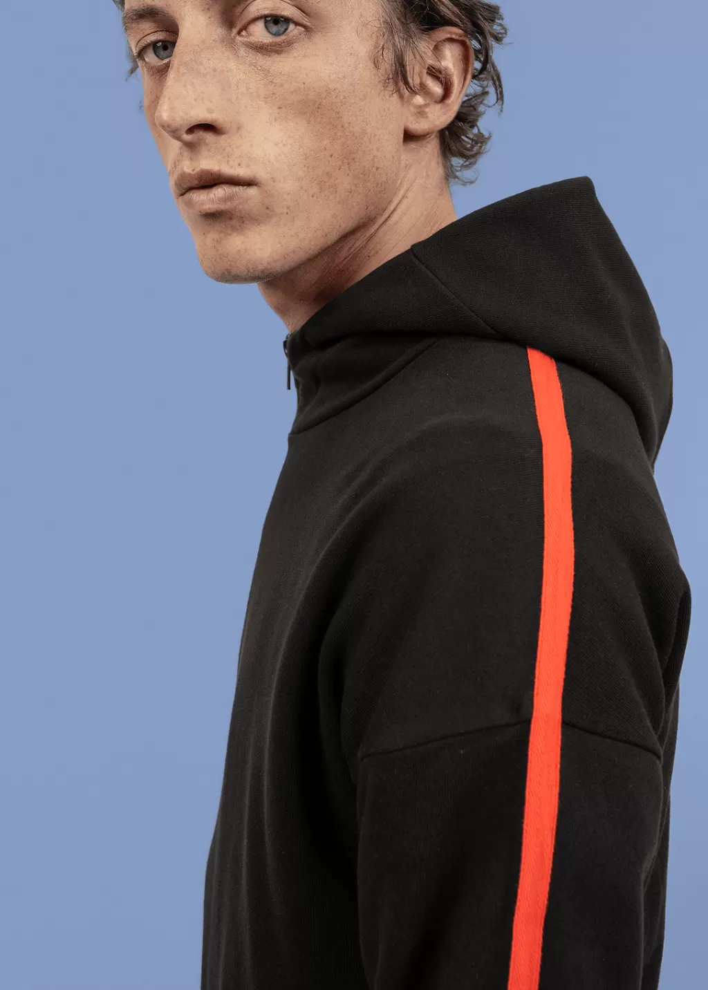 Online Saint James Saint Lunaire hooded sweatshirt Noir/rouge