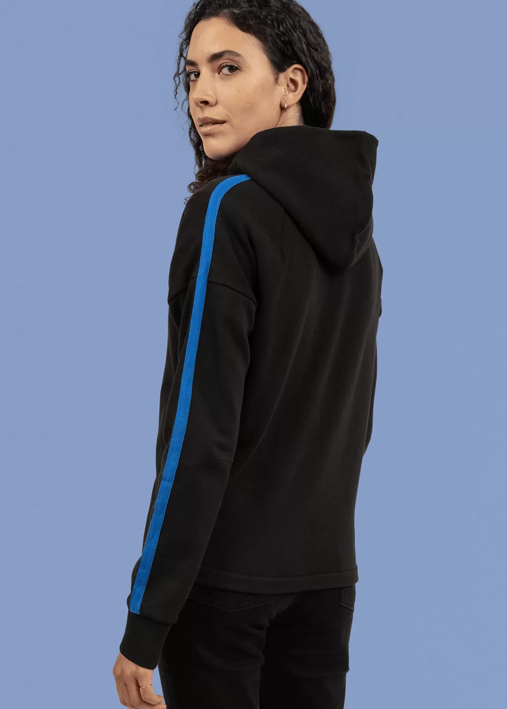 Outlet Saint James Saint Lunaire hooded sweatshirt Noir/bleu