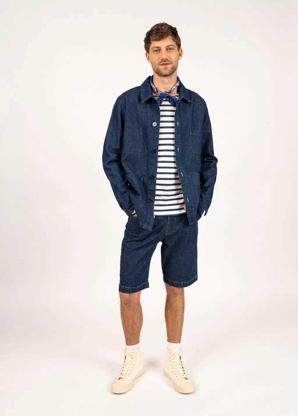 Outlet Saint James Sirocco fisherman's jacket Denim