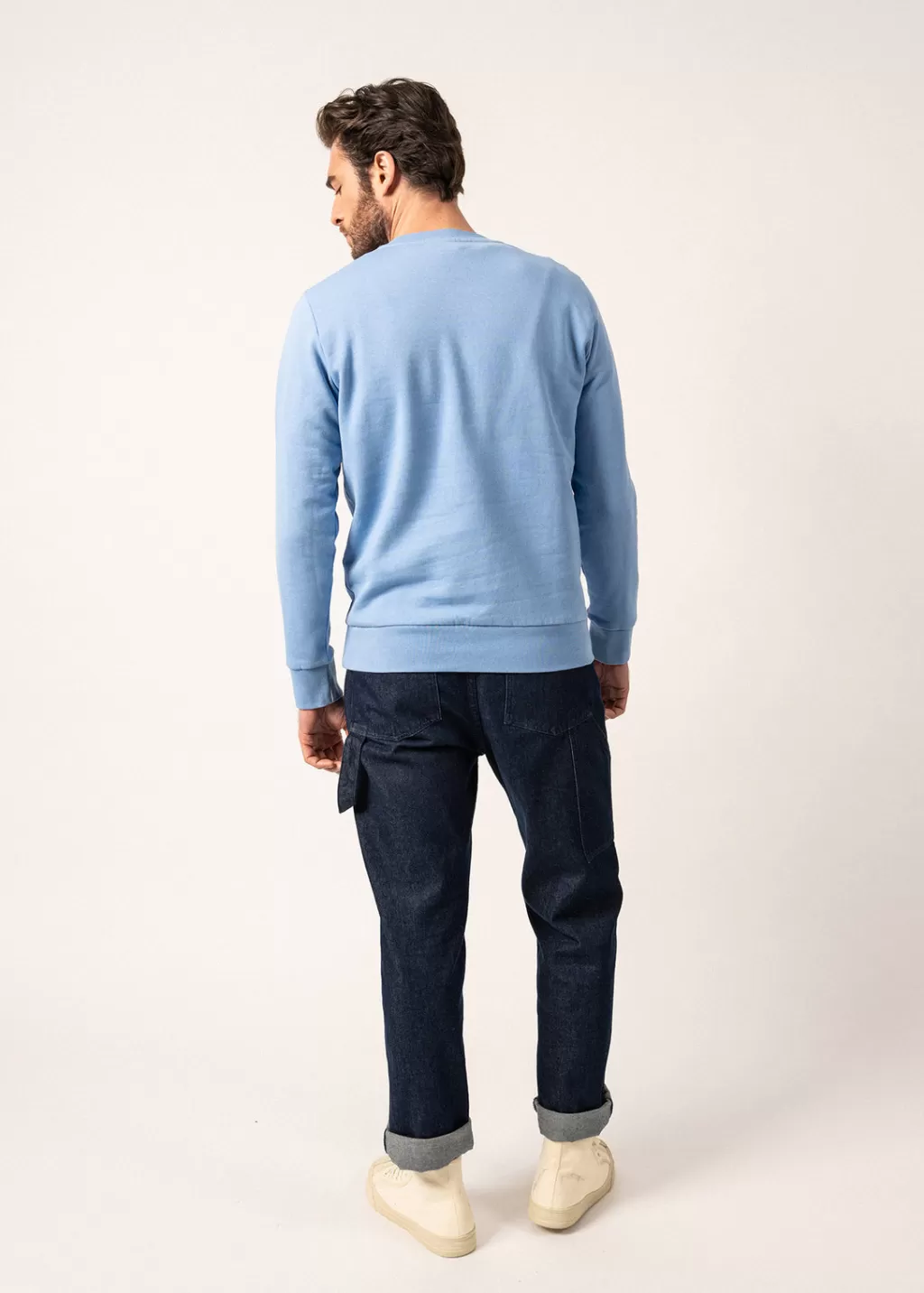 Best Sale Saint James Solal sweatshirt Oxygene/tulipe