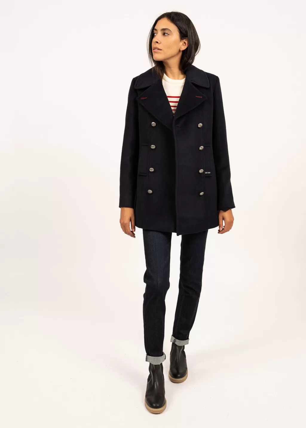 Online Saint James St Briac peacoat Navy