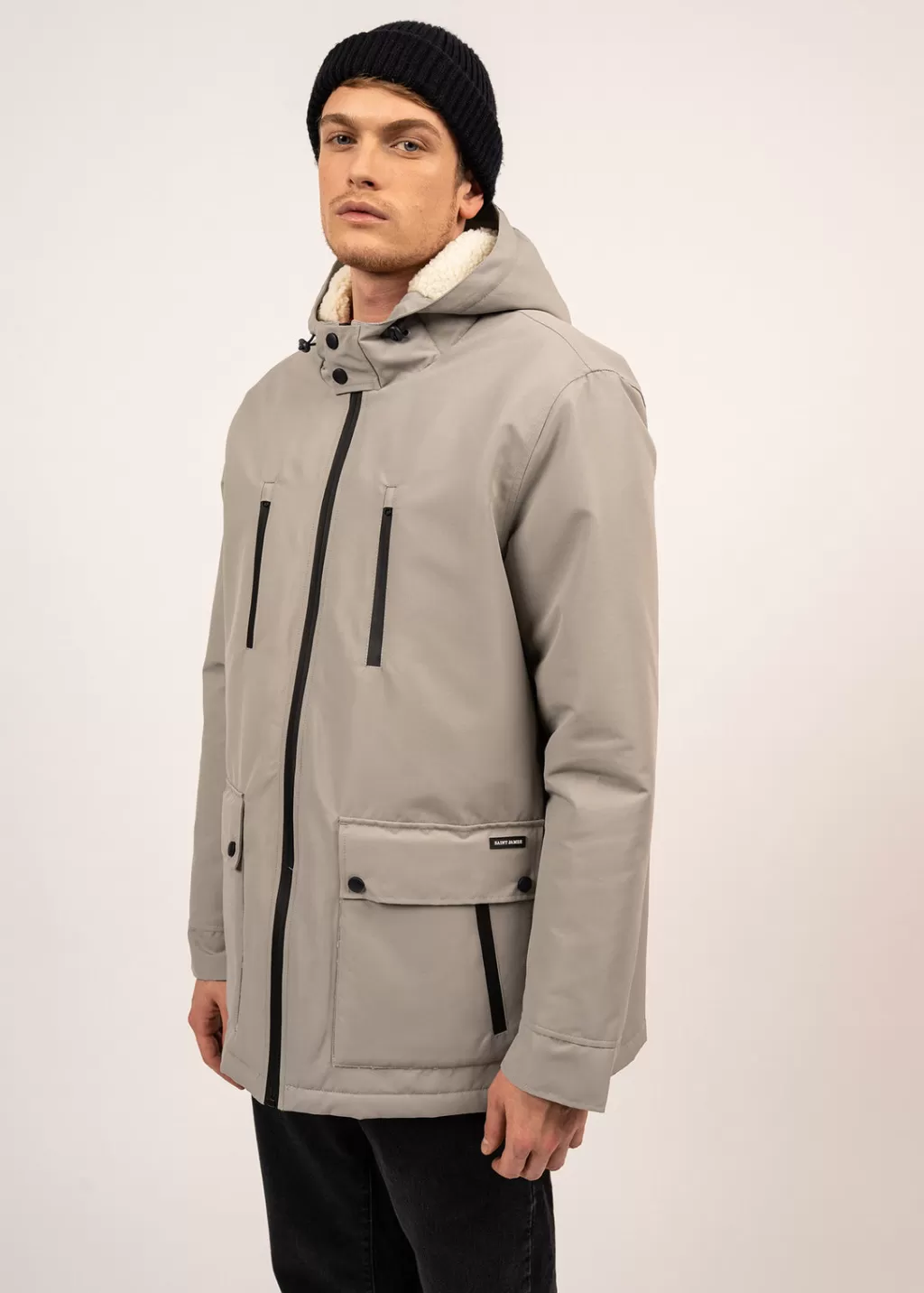 Store Saint James St Gaetan waterproof parka Gris