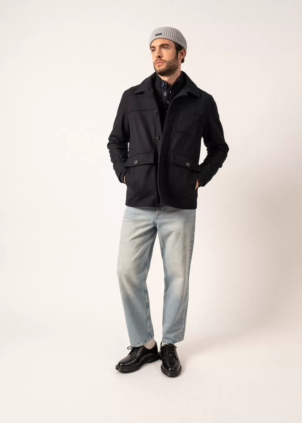 Best Sale Saint James St Samuel Worker-style Jacket Navy