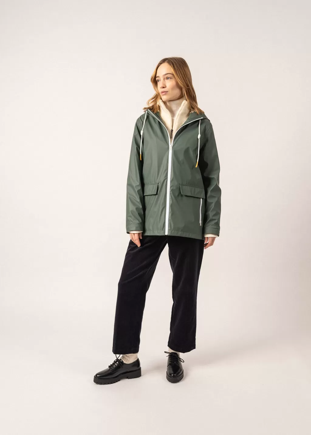 Online Saint James Ste Gabrielle hooded raincoat Vegetal