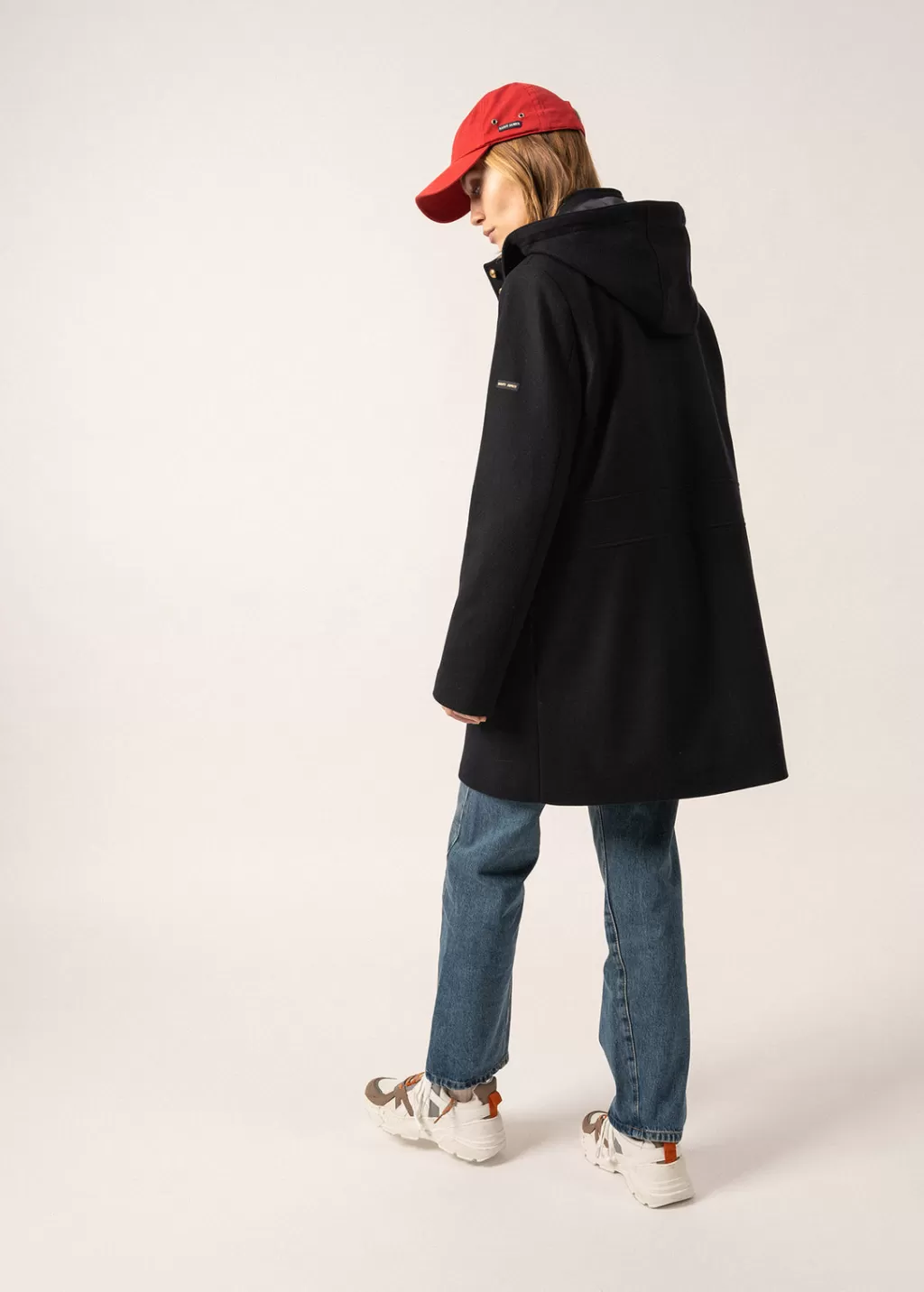 Discount Saint James Ste Katia Hooded Coat Navy