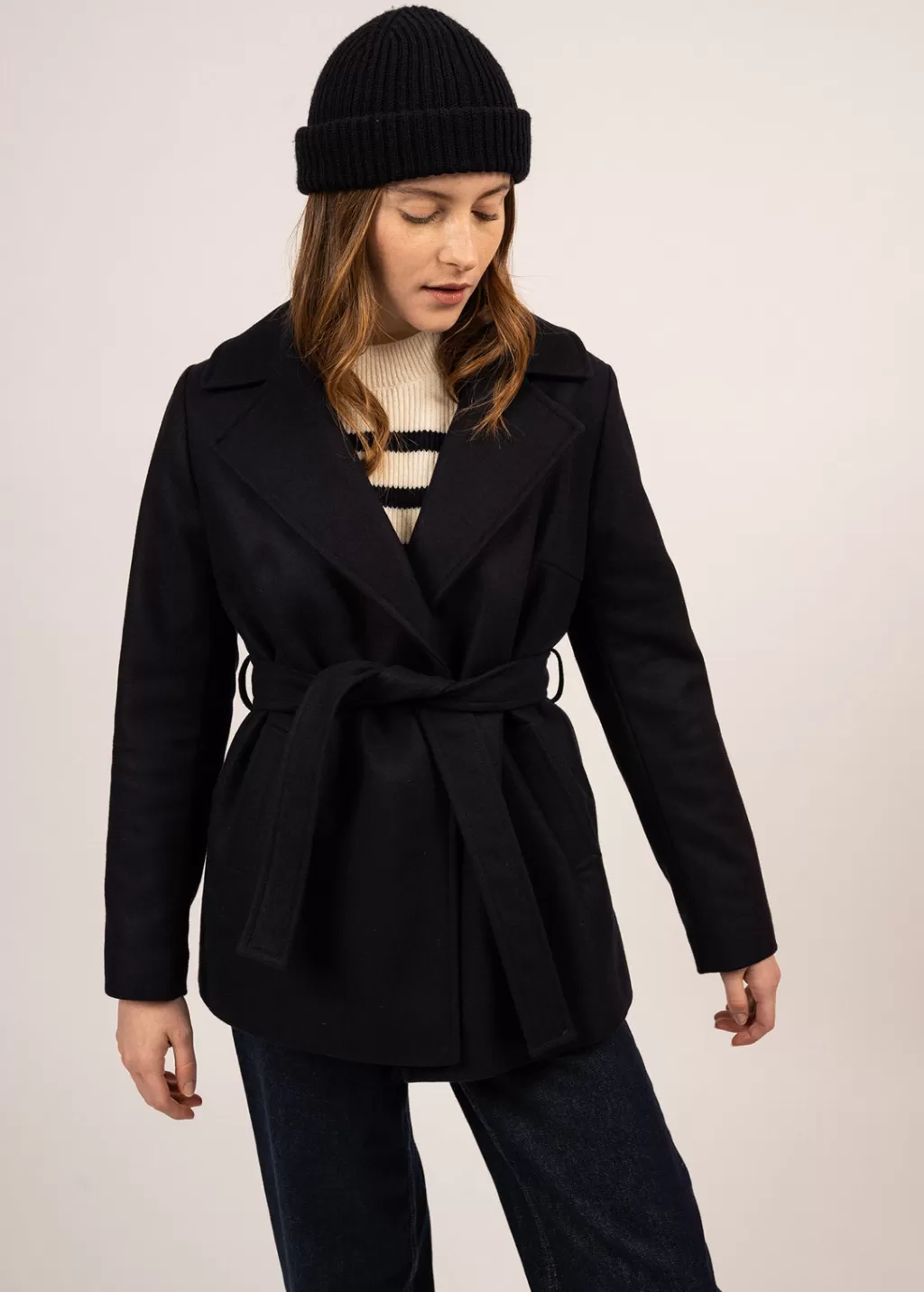 New Saint James Ste Laury short coat Navy