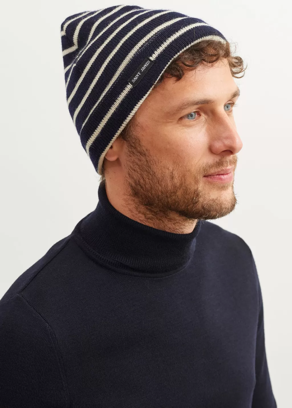 Cheap Saint James Striped sailor hat Marine/ecru