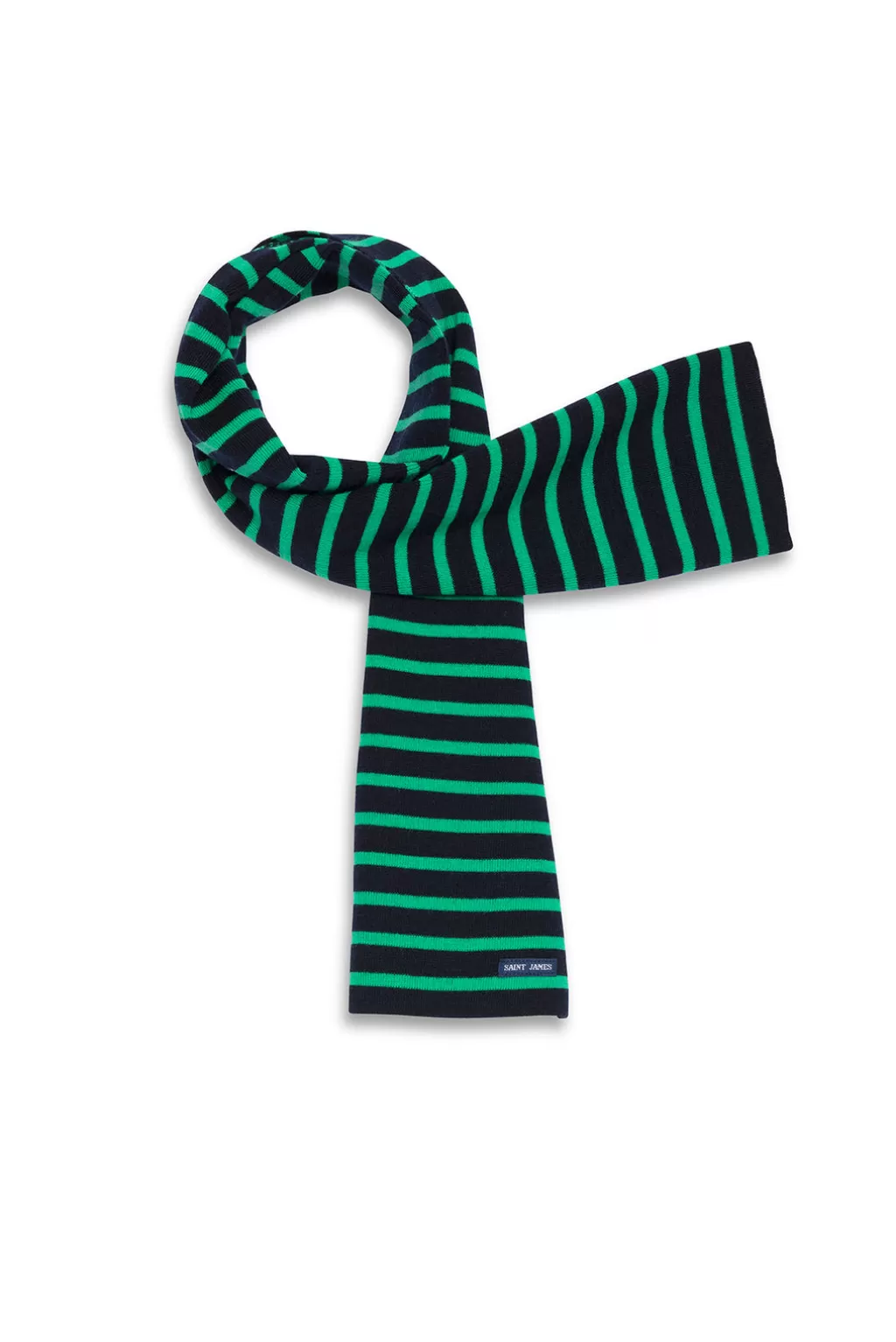 Store Saint James Striped scarf Marine/trefle