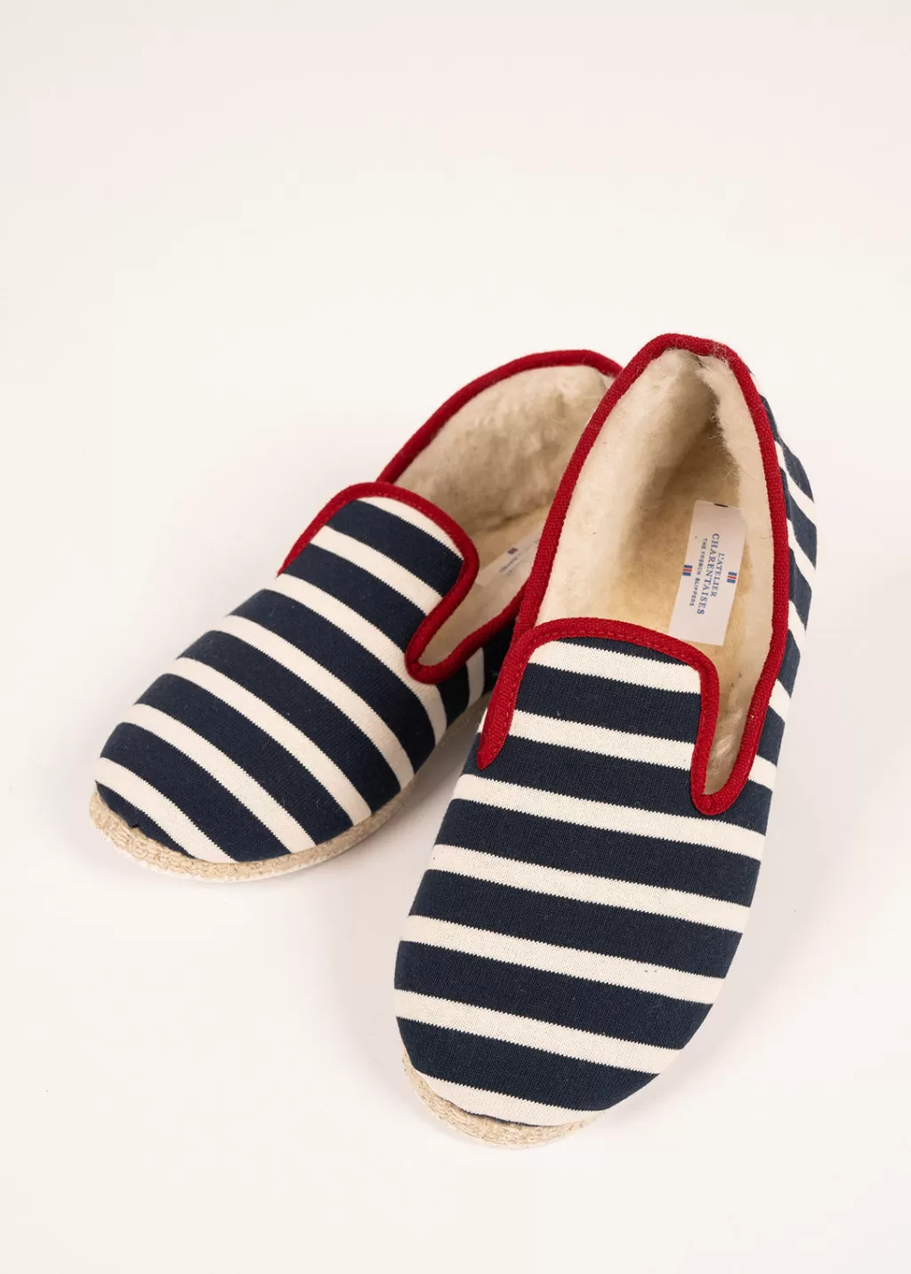 Sale Saint James Striped slippers Marine/ecru/rouge