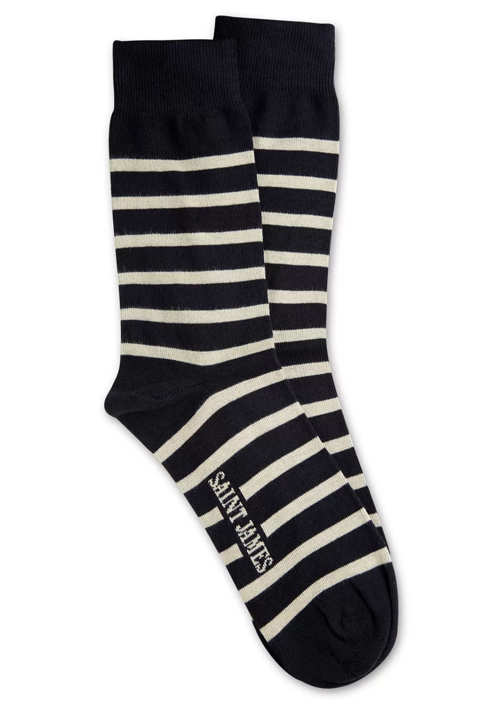 Hot Saint James Striped socks Marine/ecru