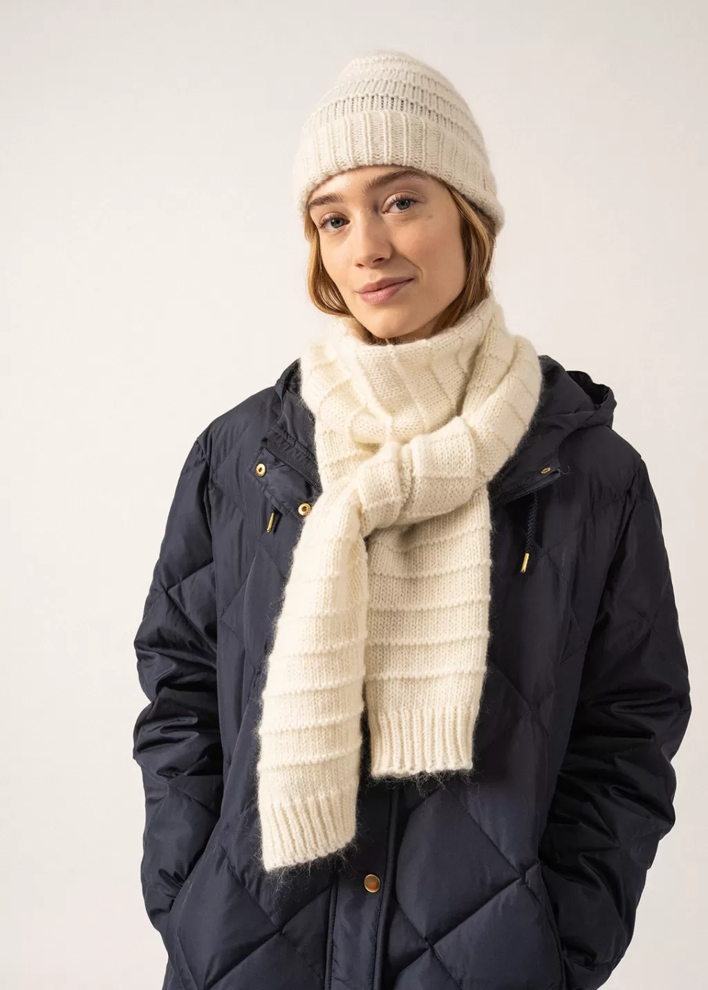 Outlet Saint James Valais Mohair Beanie Blancd'hiver