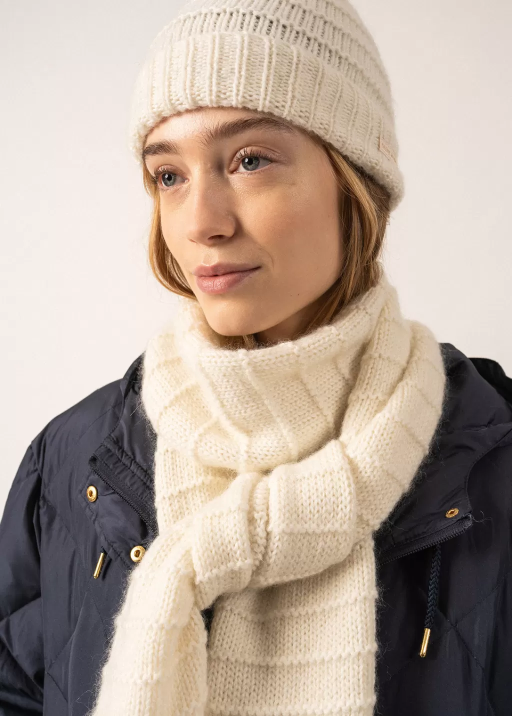 Outlet Saint James Valais Mohair Beanie Blancd'hiver