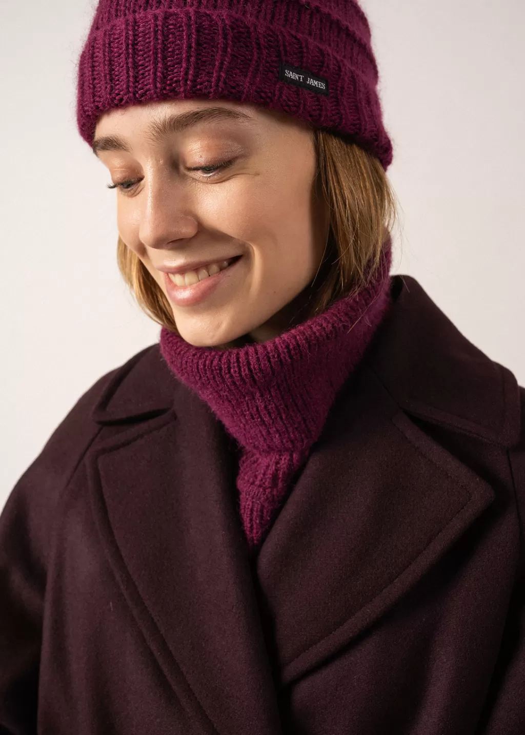 Sale Saint James Valais Mohair Beanie Prune