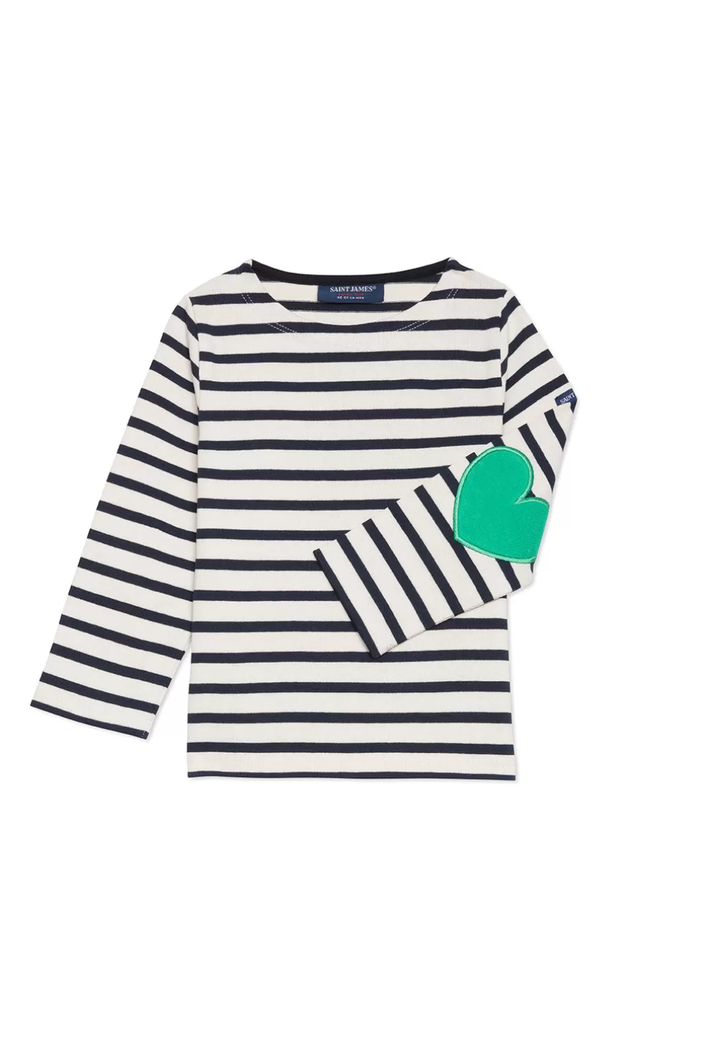 Clearance Saint James Vaujany striped sailor shirt for kids Ecru/marine/trefle