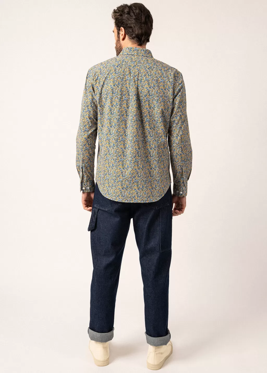 Cheap Saint James Veli Floral Patterned Shirt Ambre/gitane