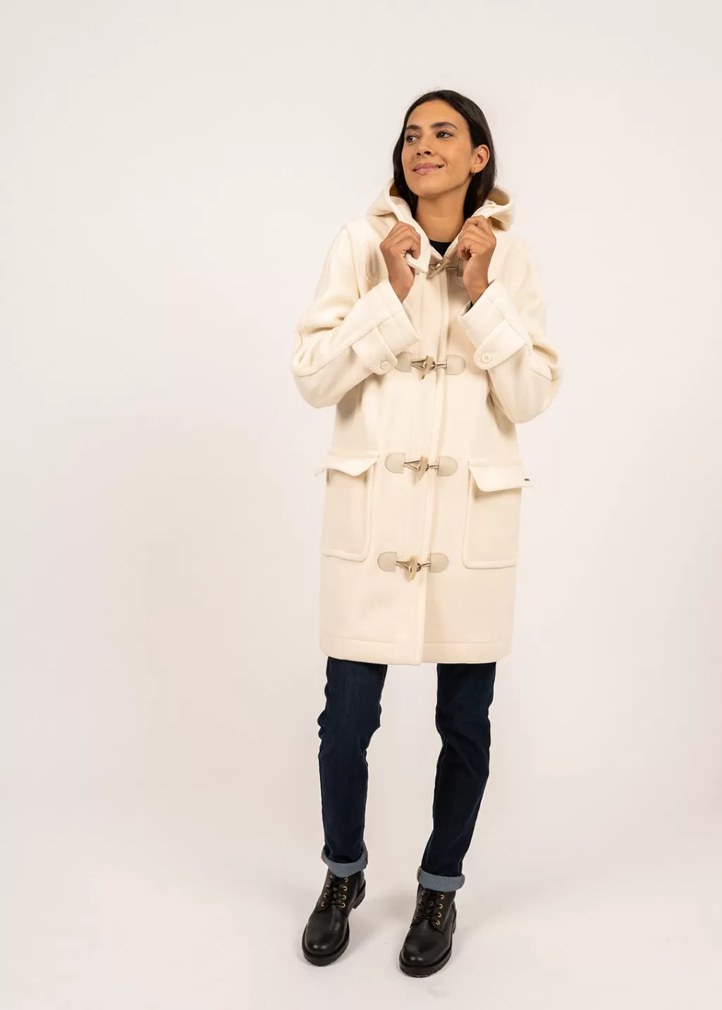 Best Saint James Venus classic duffle-coat Blancd'hiver