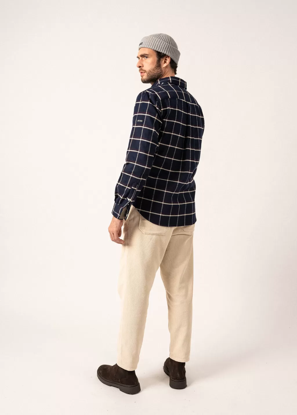 Clearance Saint James Vicente Checked Shirt Navy/prune